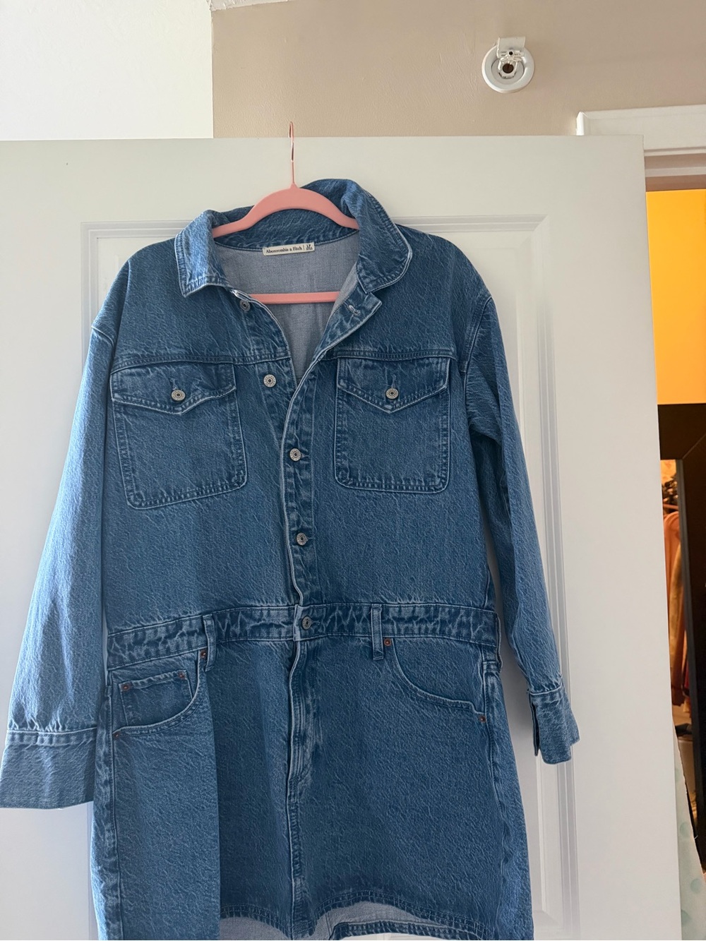 Abercrombie & Fitch Blue Denim Mini Dress size LP